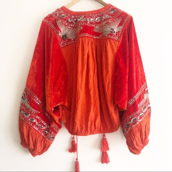 Free People Hearts aflame velvet sequin top - Picture 6 of 8